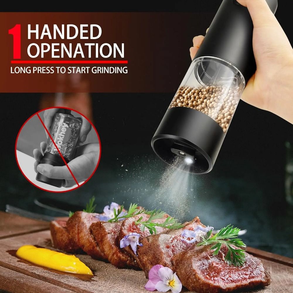 Grindstone Electric Salt and Pepper Grinder Set image 2