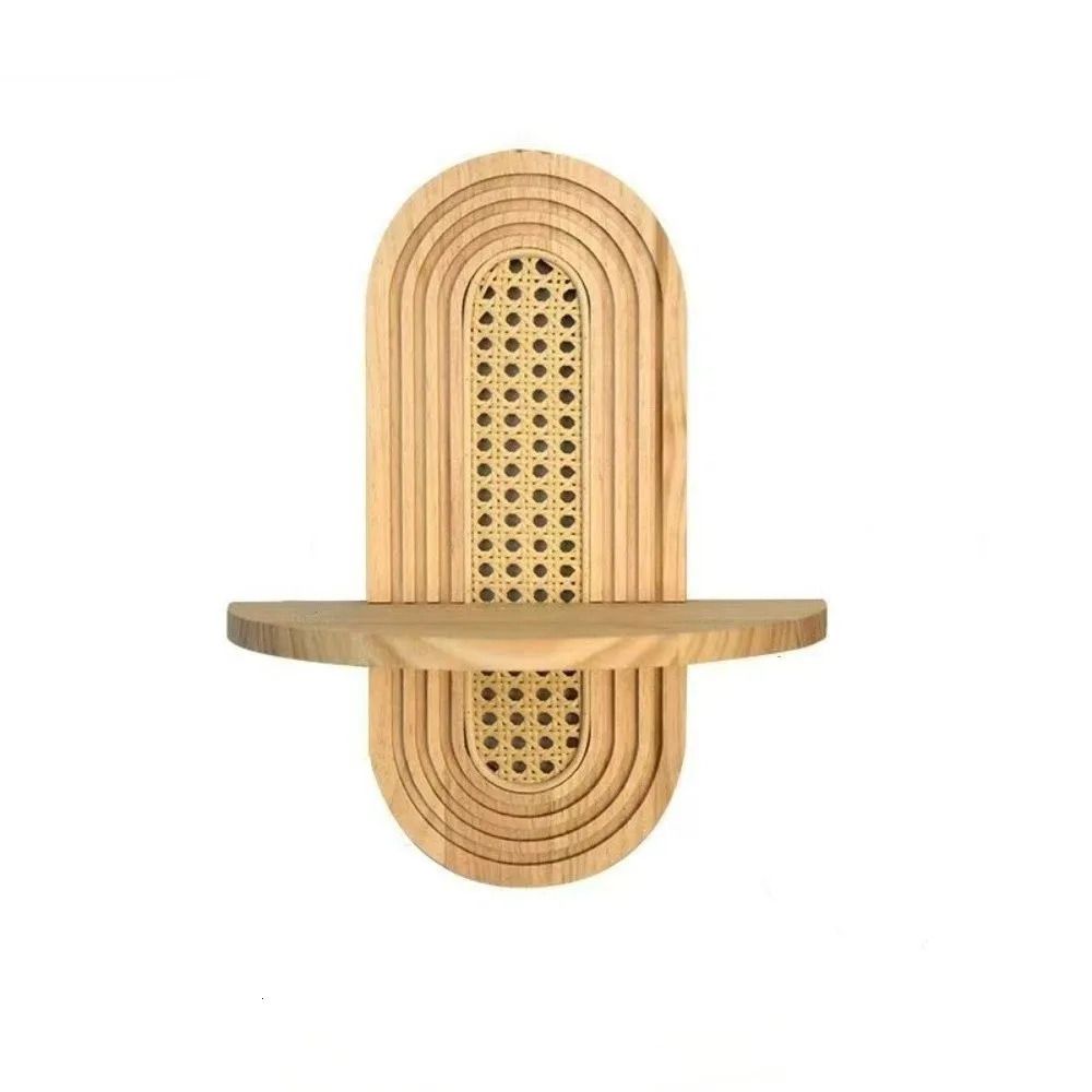 Prism Boho Rattan Wall Shelf image 6