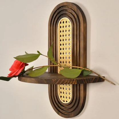 Prism Boho Rattan Wall Shelf image 5